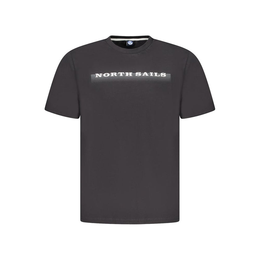 North Sails Schwarzes Baumwoll-T-Shirt für Herren