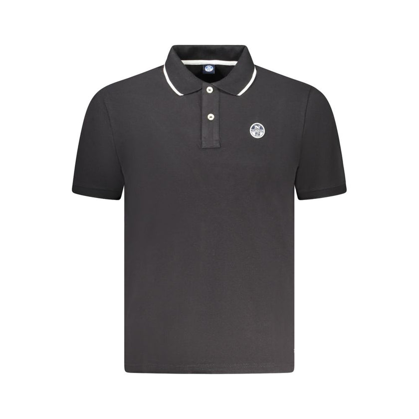 North Sails Schwarzes Herren-Poloshirt aus Baumwolle