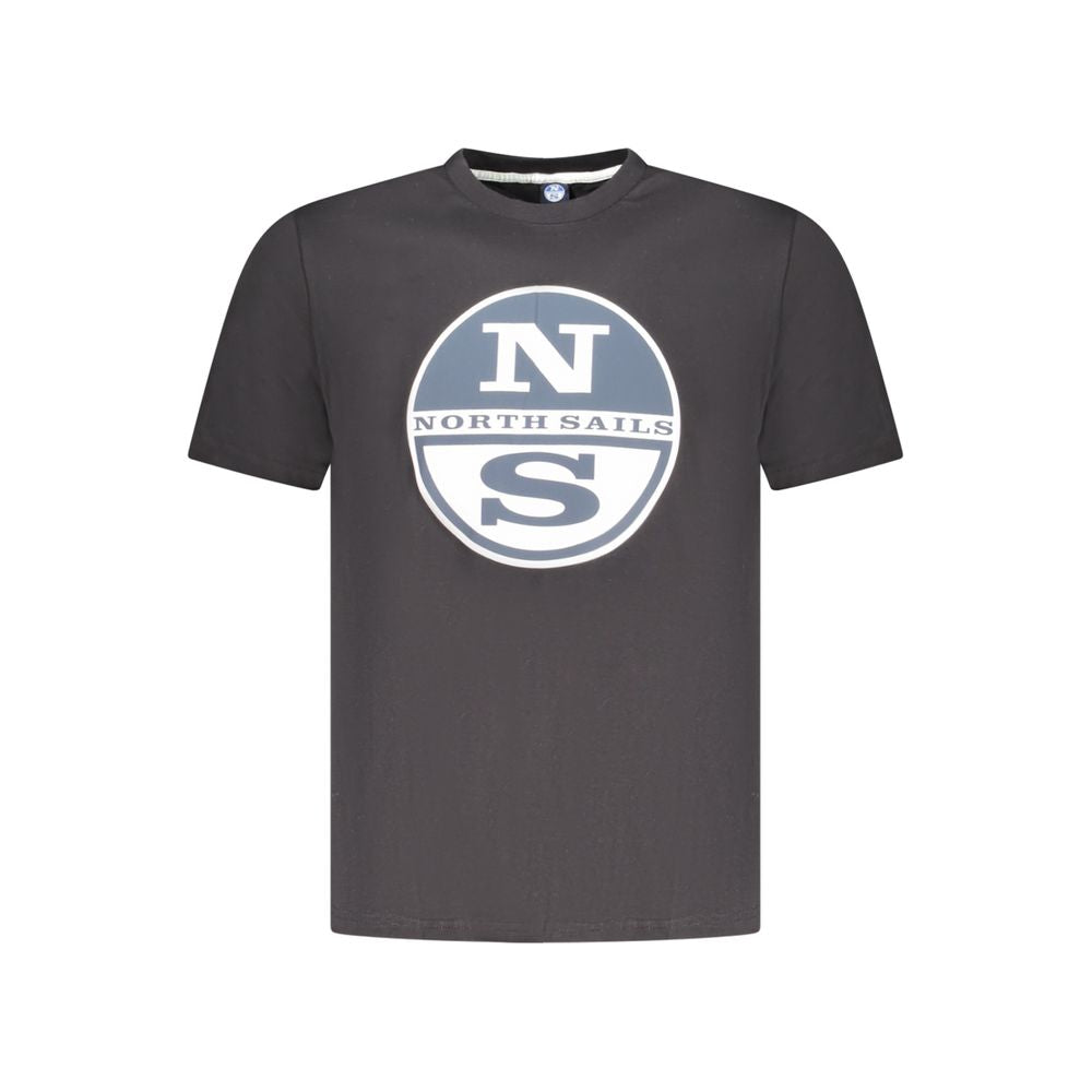 North Sails Schwarzes Baumwoll-T-Shirt für Herren