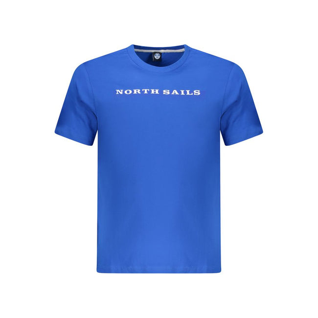North Sails Blu Baumwoll-T-Shirt für Herren