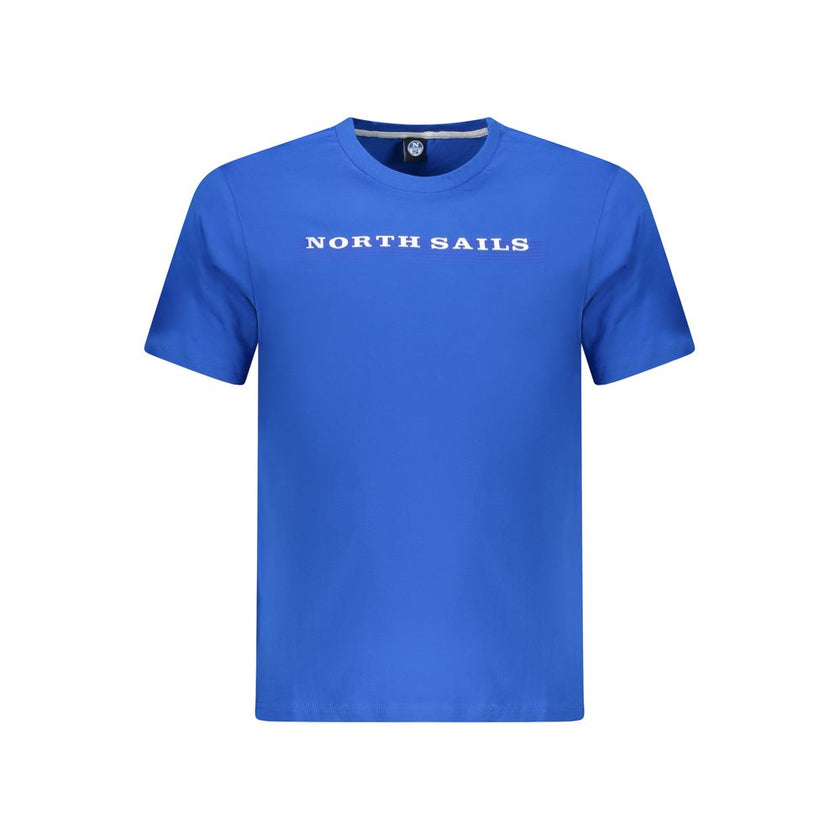 North Sails Blu Baumwoll-T-Shirt für Herren