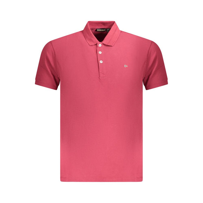Napapijri Rotes Herren-Poloshirt aus Baumwolle