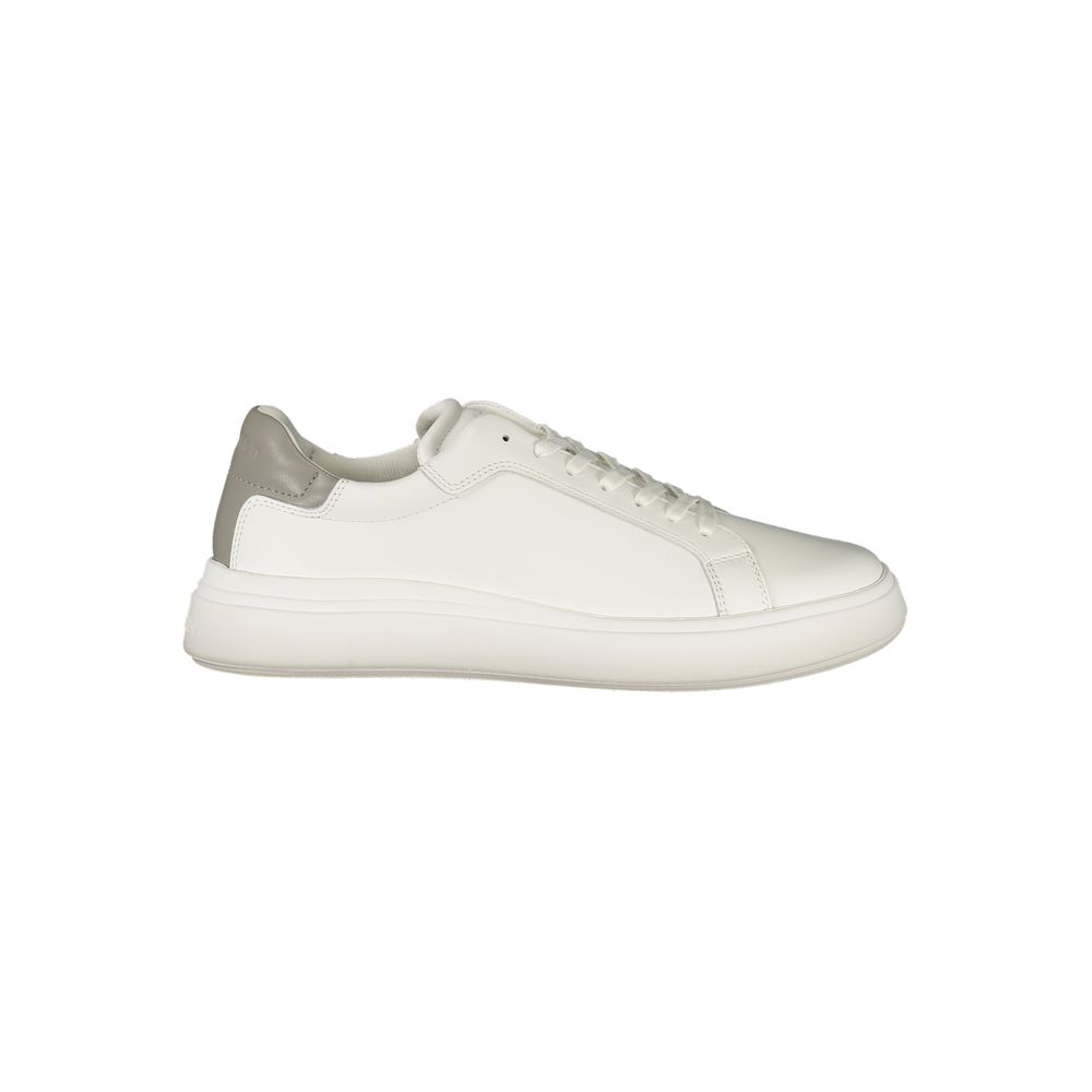 Calvin Klein Men's White Polyurethane Sneaker
