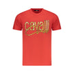 Cavalli Class Rosso Baumwoll-T-Shirt für Herren