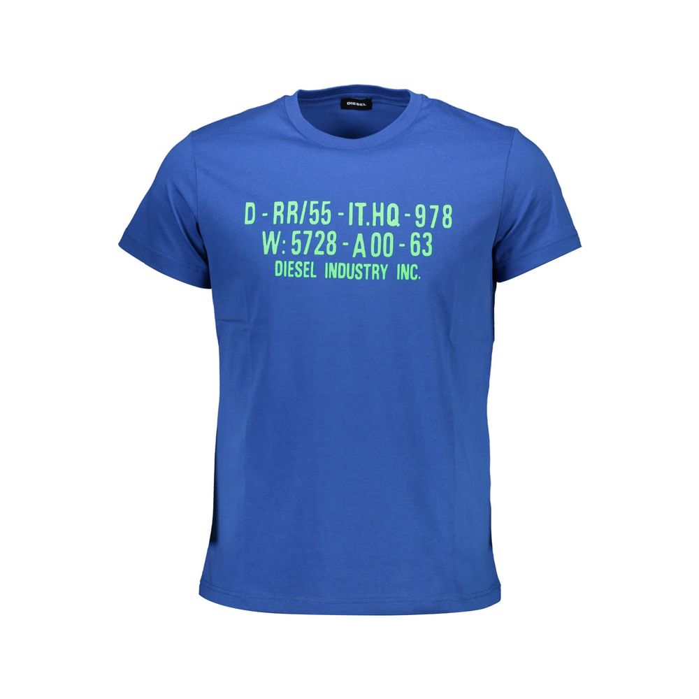 Diesel Blue Cotton T-Shirt for Men