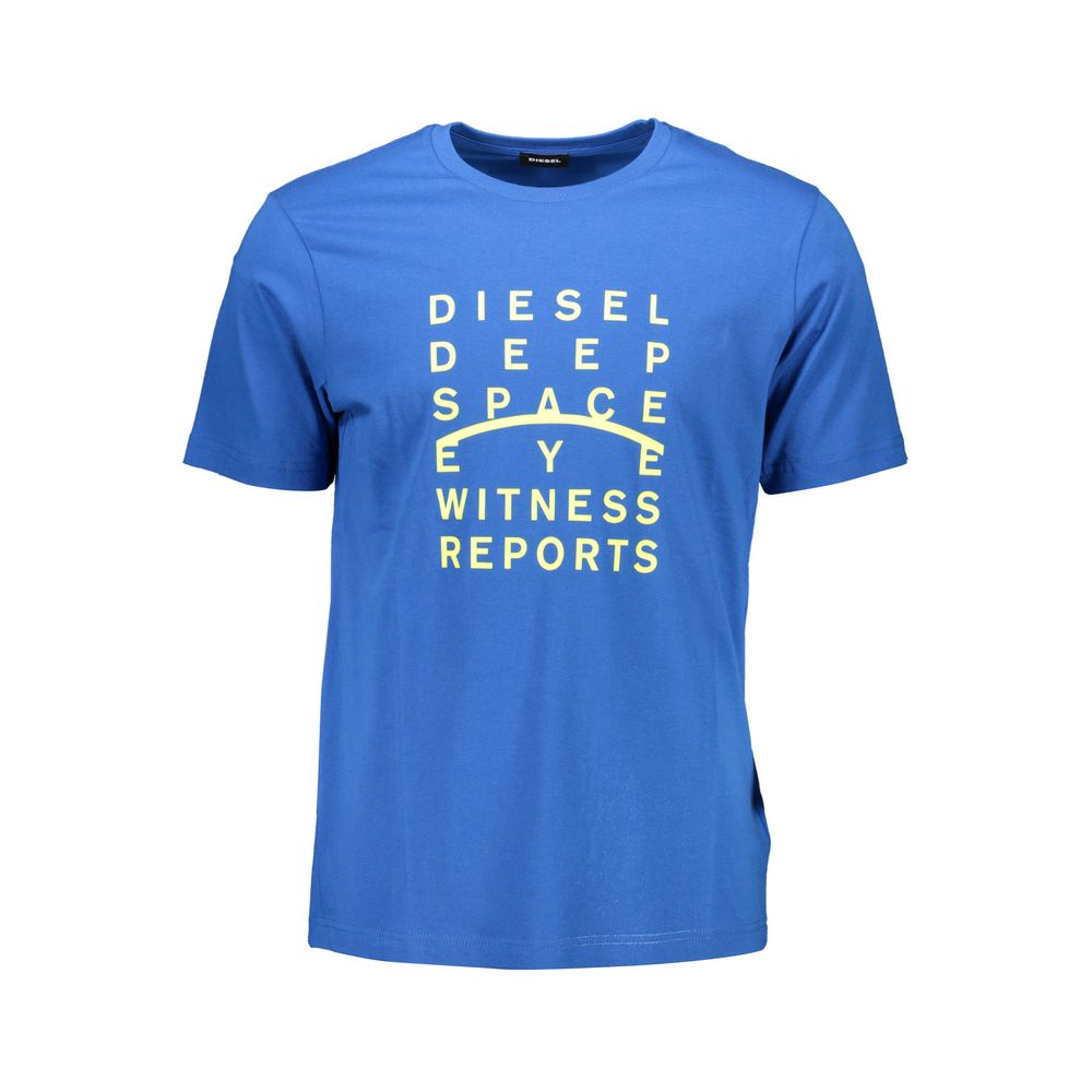Diesel Blue Cotton T-Shirt for Men