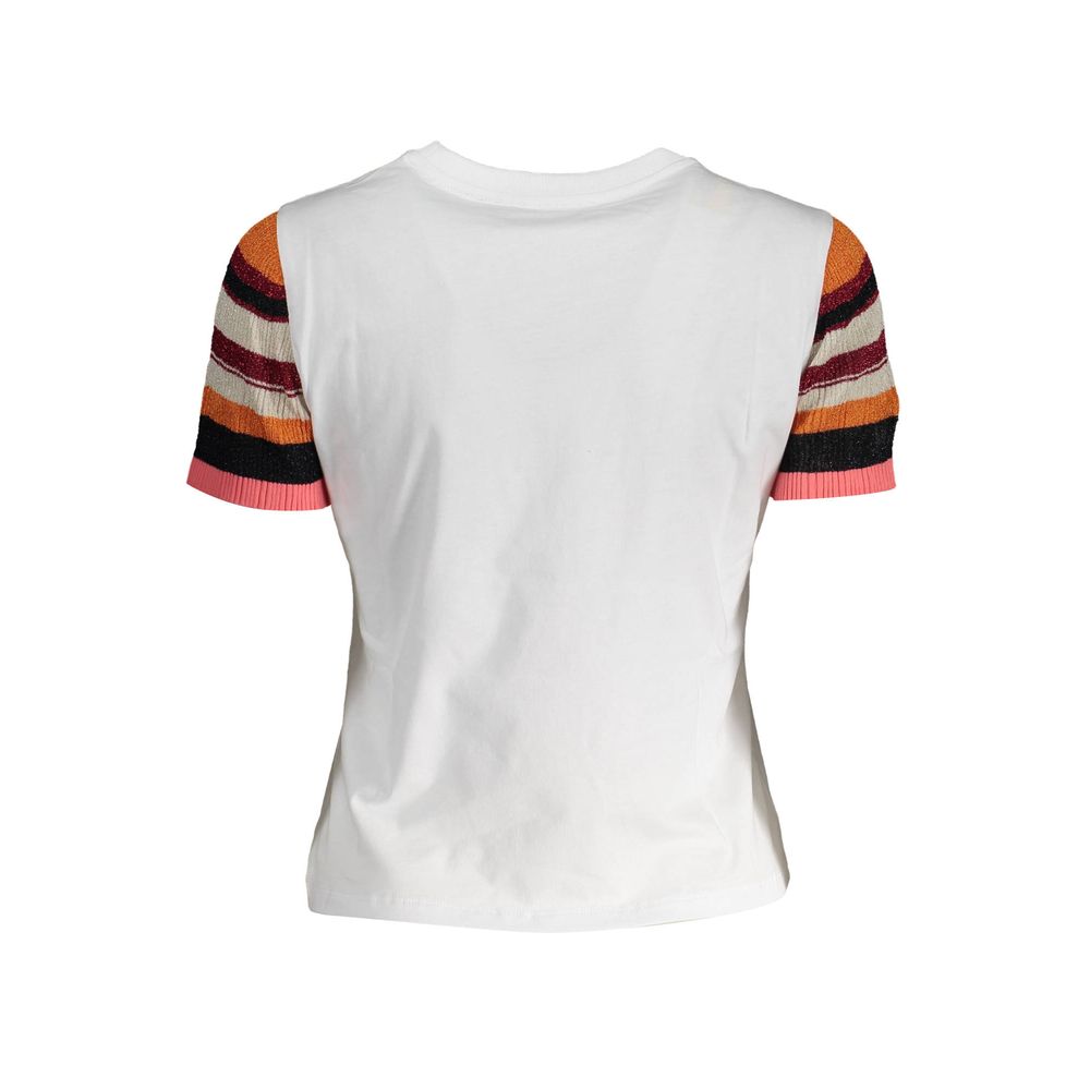 Desigual Weißes Baumwoll-T-Shirt