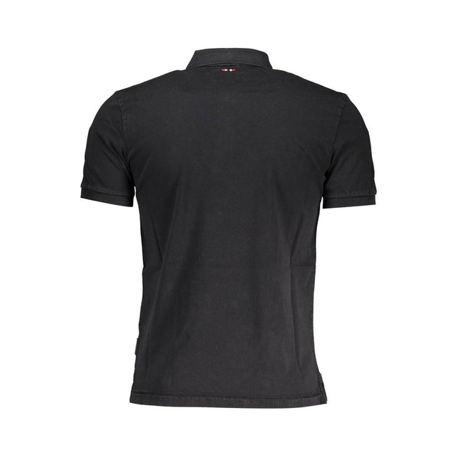 Napapijri Schwarzes Herren-Poloshirt aus Baumwolle