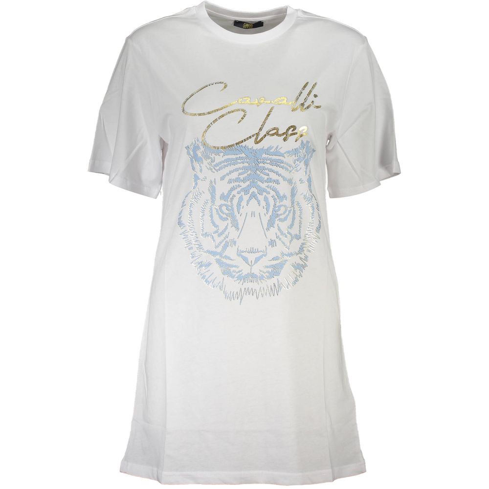 Cavalli Class Weißes Baumwoll-T-Shirt