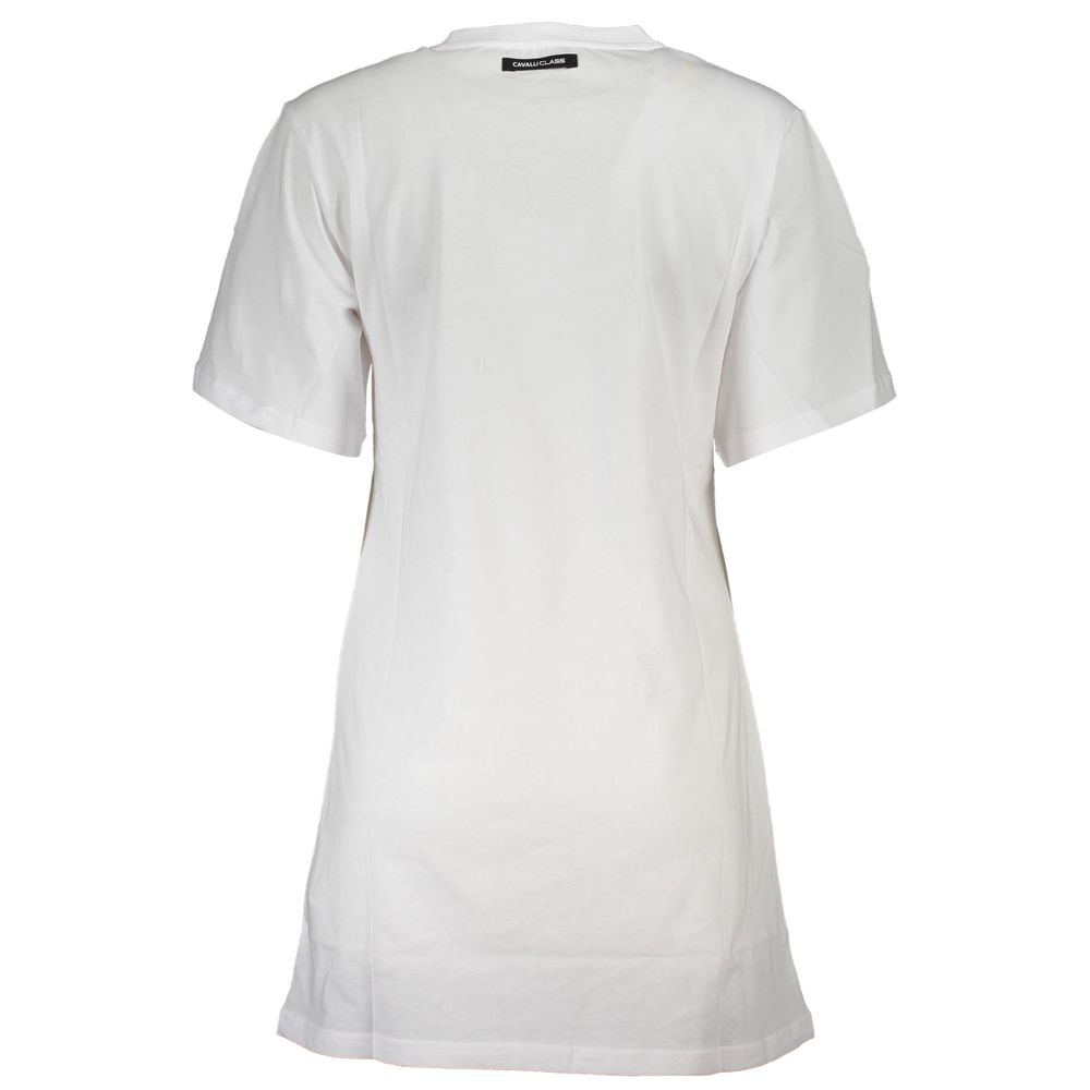 Cavalli Class Weißes Baumwoll-T-Shirt