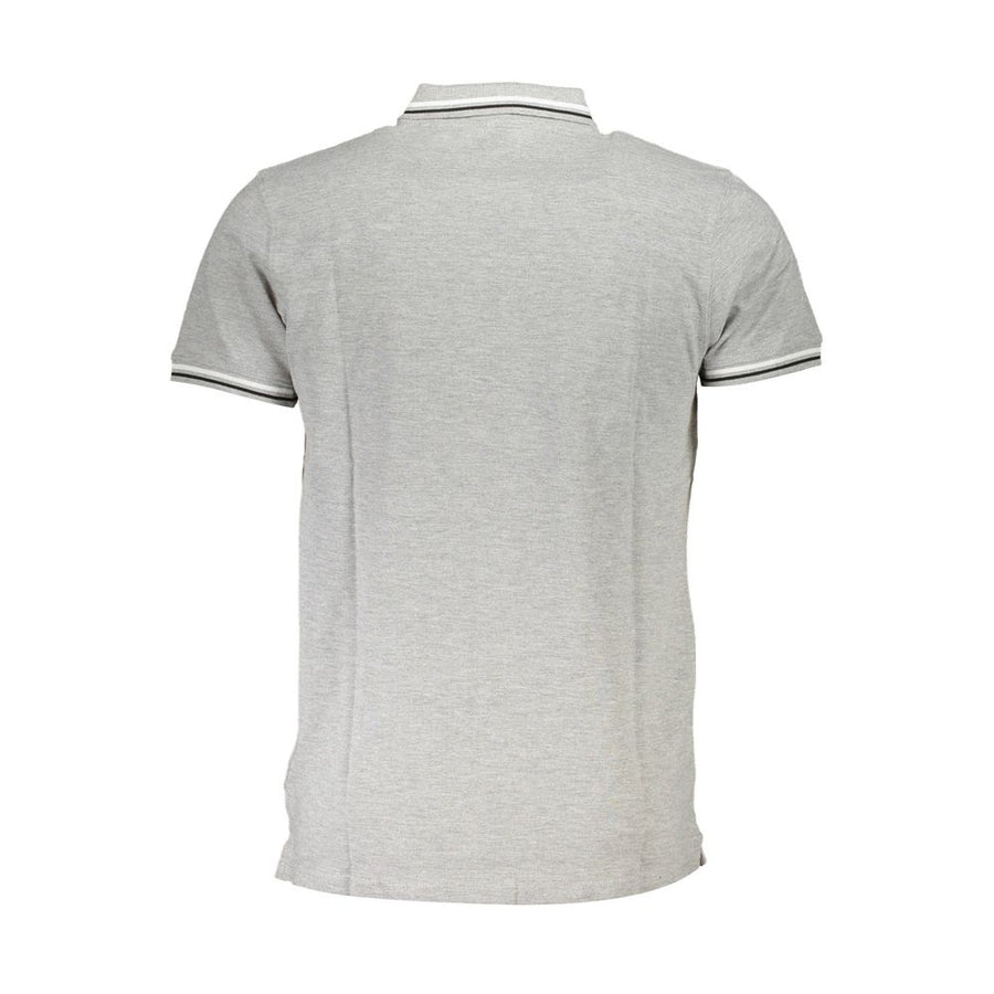 Cavalli Class Grey Cotton Men's Polo Shirt