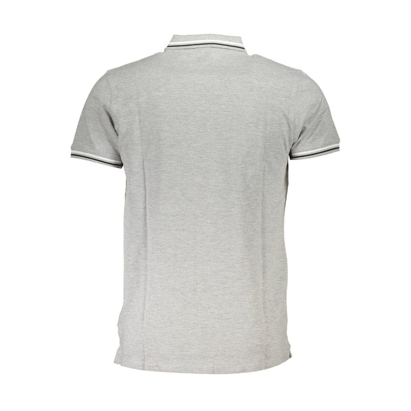 Cavalli Class Grigio Baumwoll-Herrenpoloshirt