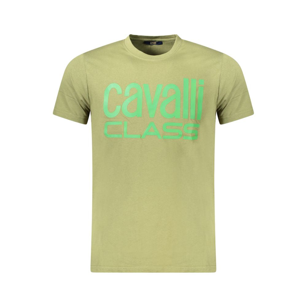 Cavalli Class Men's Green Cotton T-Shirt