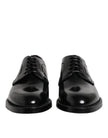 Dolce & Gabbana Schwarze Leder Schnürschuhe Derby Kleid Formelle Schuhe
