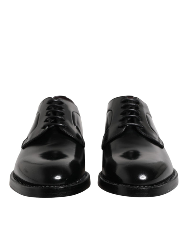 Dolce & Gabbana Schwarze Leder Schnürschuhe Derby Kleid Formelle Schuhe