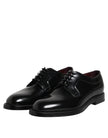 Dolce & Gabbana Schwarze Leder Schnürschuhe Derby Kleid Formelle Schuhe