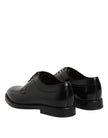 Dolce & Gabbana Schwarze Leder Schnürschuhe Derby Kleid Formelle Schuhe