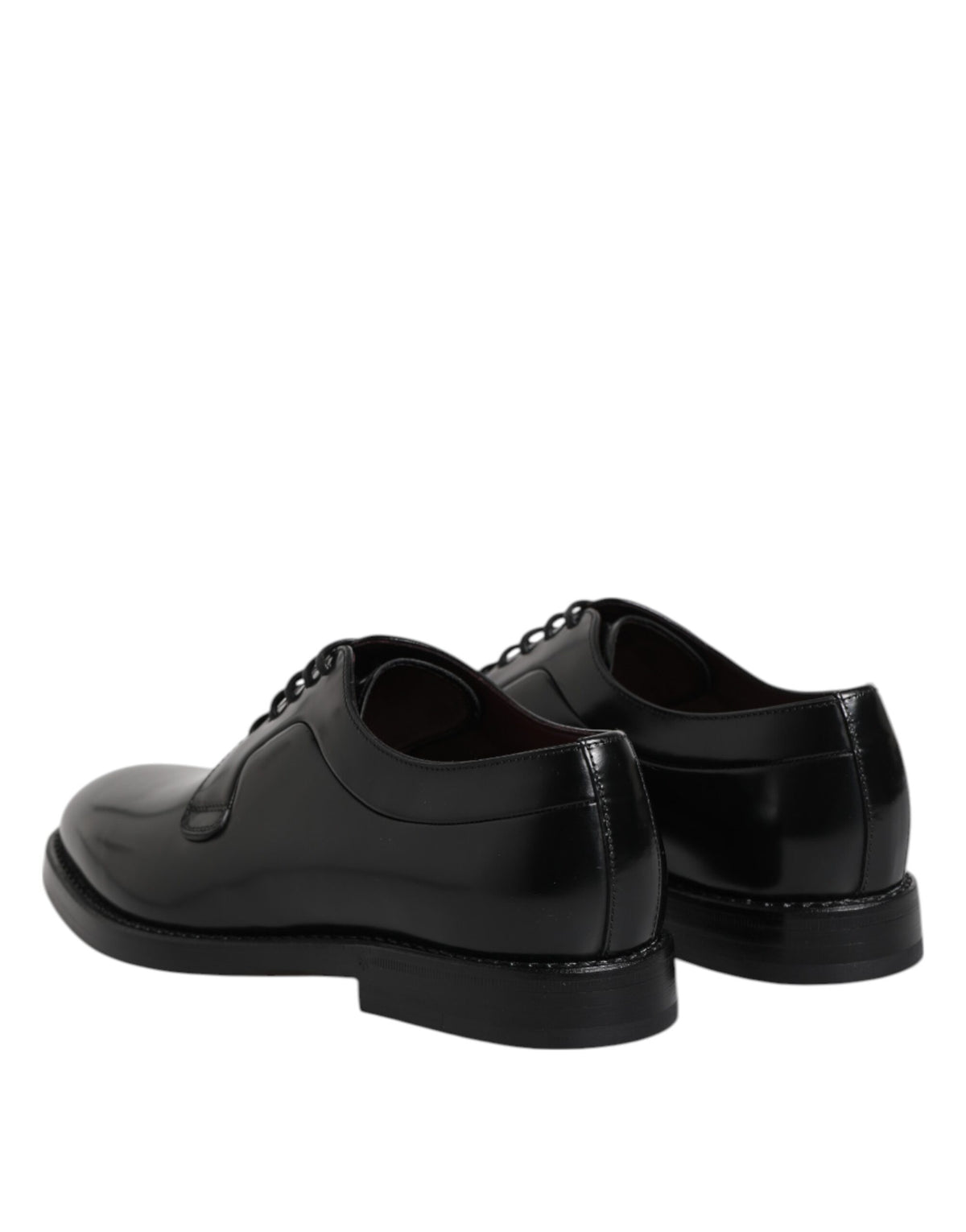 Dolce & Gabbana Black Leather Lace-Up Derby Dress Formal Shoes