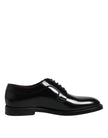 Dolce & Gabbana Schwarze Leder Schnürschuhe Derby Kleid Formelle Schuhe