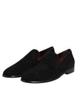 Dolce & Gabbana Schwarze Wildleder Slipper Formelle Schuhe