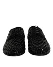Dolce & Gabbana Schwarze Wildleder Strass Derby Formelle Schuhe