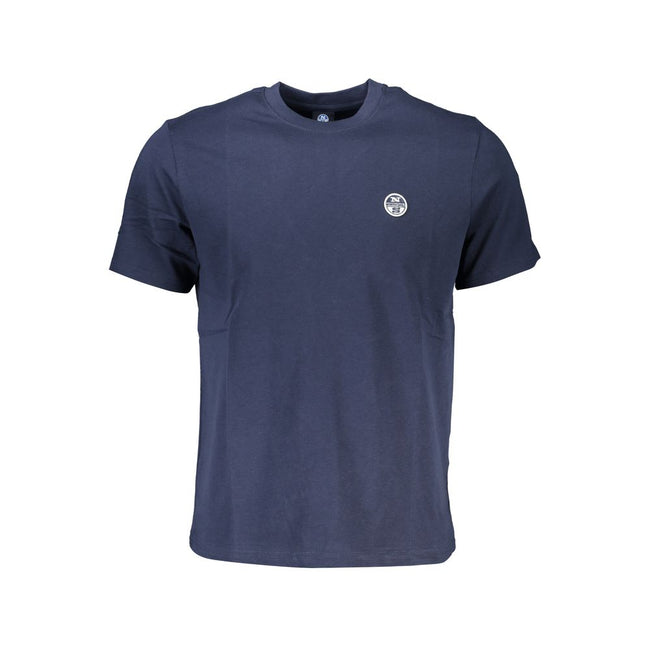 North Sails Blu Baumwoll-T-Shirt für Herren