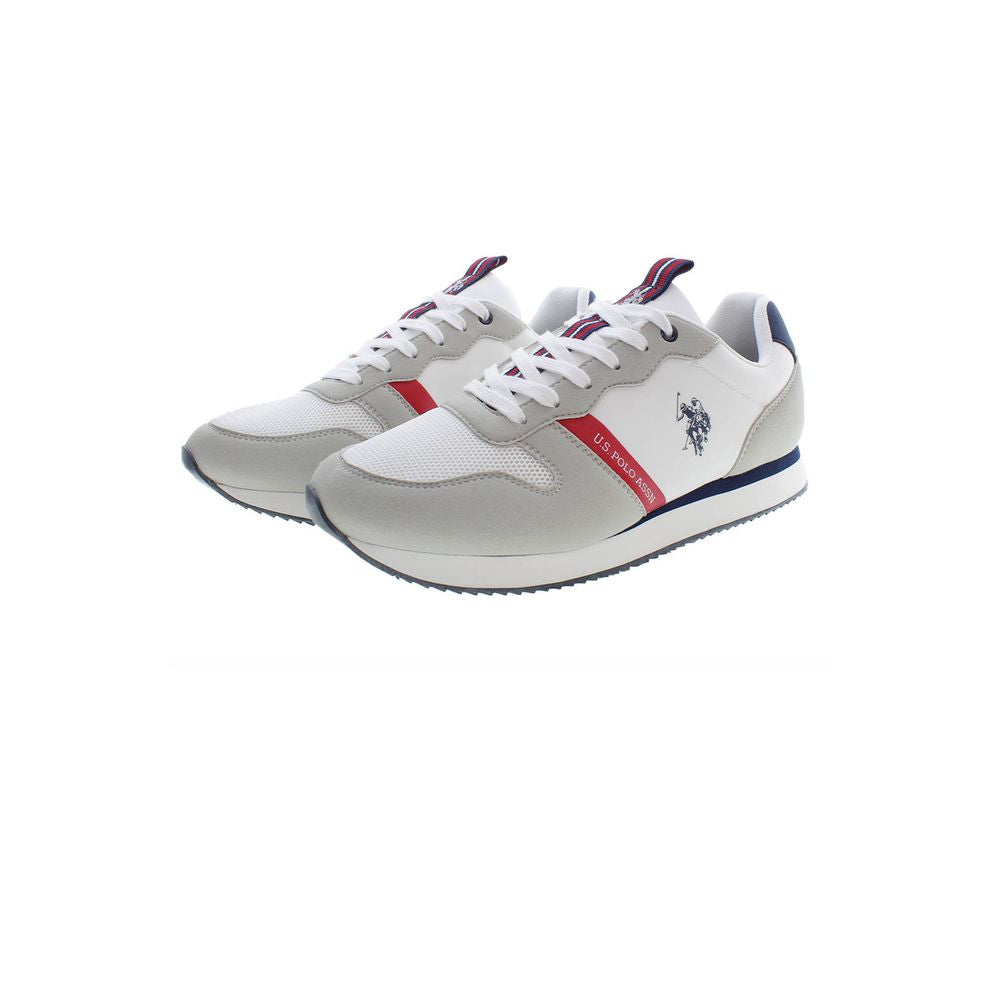 U.S. POLO ASSN. Weiße Herren-Sneaker aus Polyester