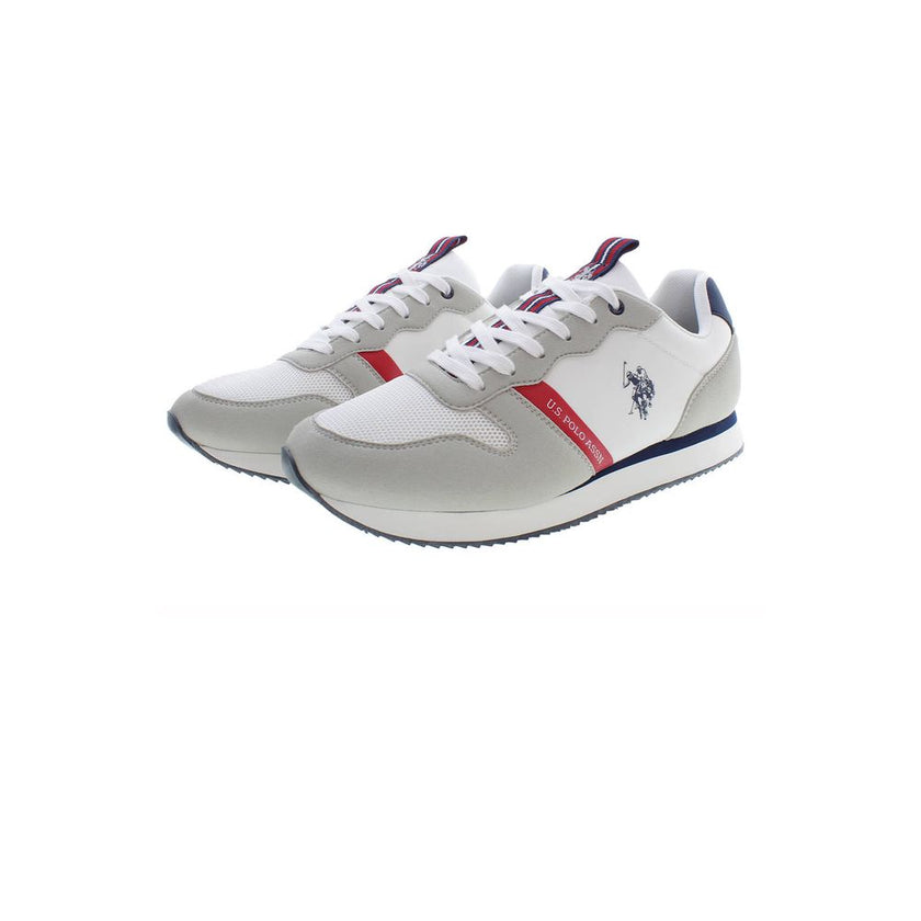 U.S. POLO ASSN. Weiße Herren-Sneaker aus Polyester