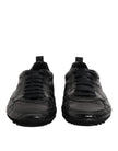 Dolce & Gabbana Schwarze Exotische Leder Low Top Sneakers Schuhe