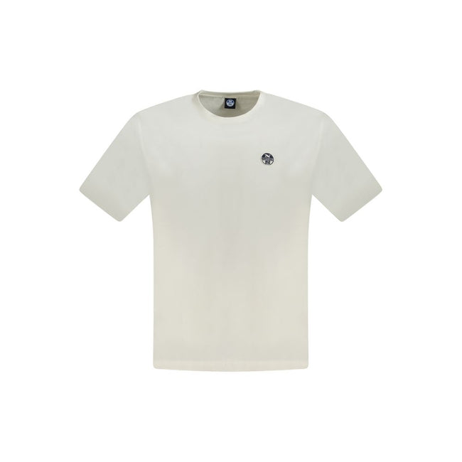 North Sails Bianco Baumwoll-T-Shirt für Herren