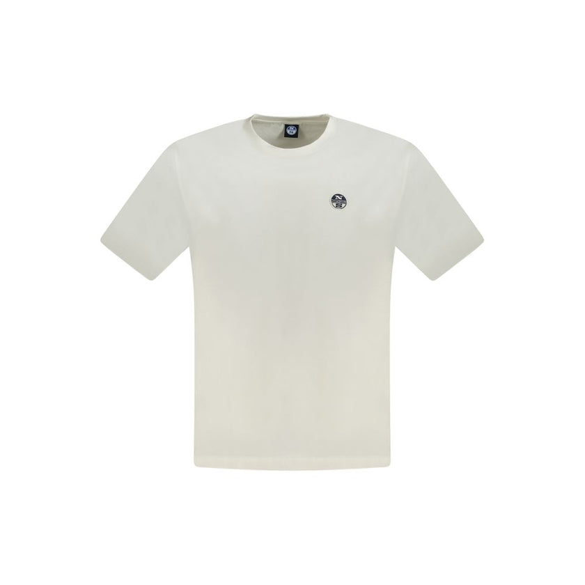 North Sails Bianco Baumwoll-T-Shirt für Herren