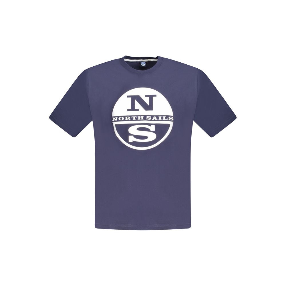 North Sails Blu Baumwoll-T-Shirt für Herren