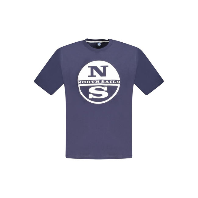 North Sails Blu Baumwoll-T-Shirt für Herren