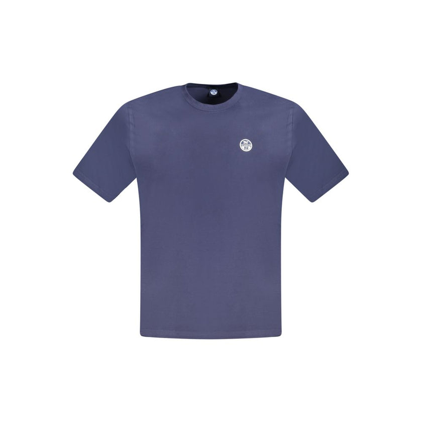 North Sails Blu Baumwoll-T-Shirt für Herren