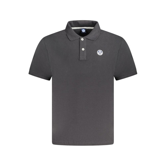 North Sails Schwarzes Herren-Poloshirt aus Baumwolle