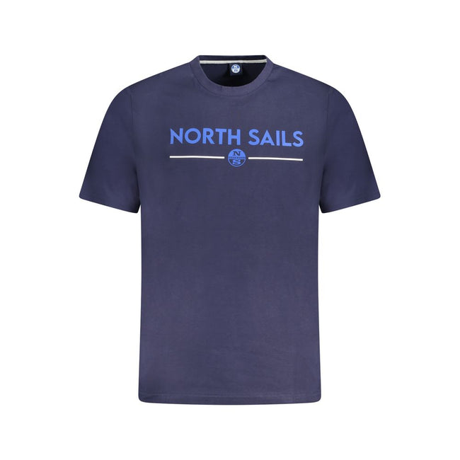 North Sails Blu Baumwoll-T-Shirt für Herren