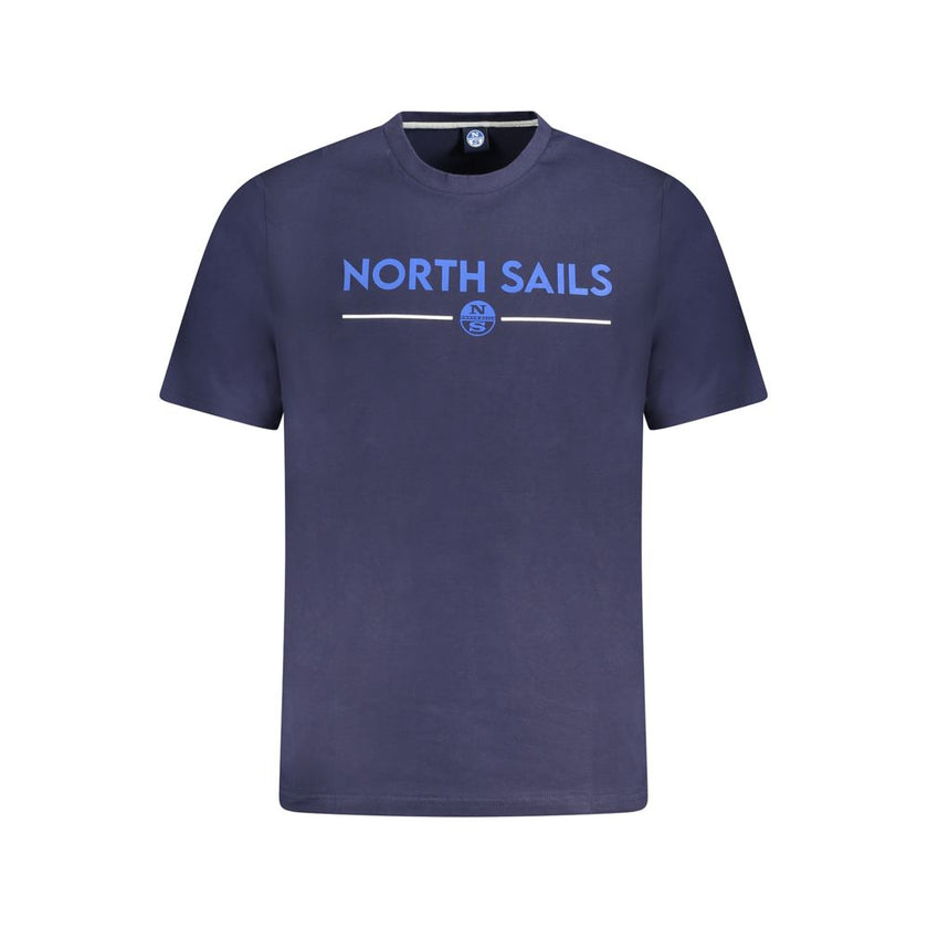 North Sails Blu Baumwoll-T-Shirt für Herren