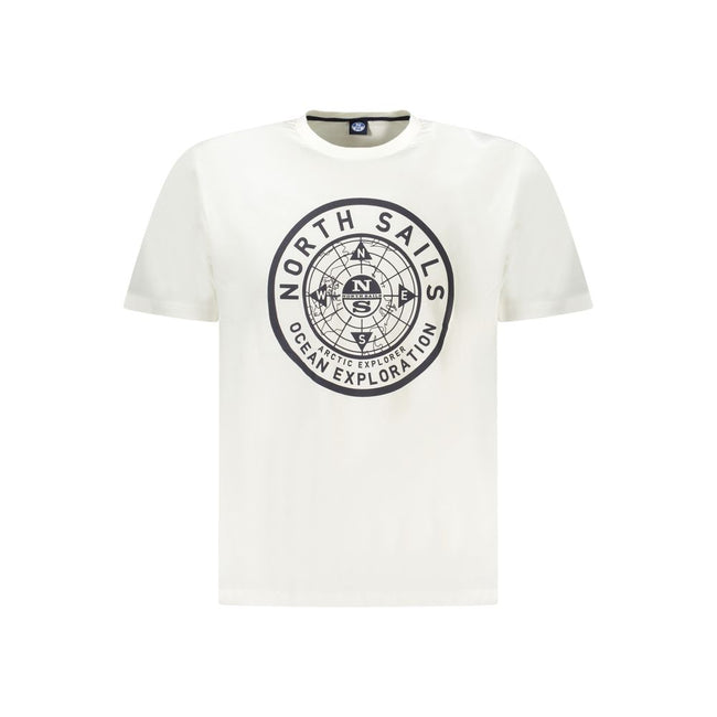 North Sails Weißes Baumwoll-T-Shirt für Herren