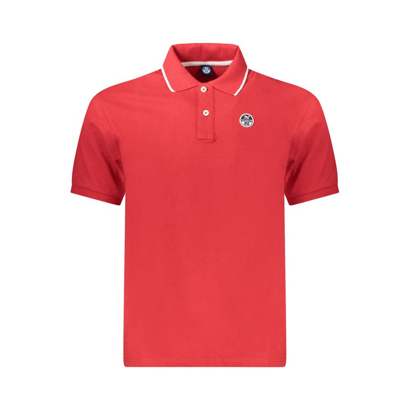 North Sails Rotes Baumwoll-Poloshirt