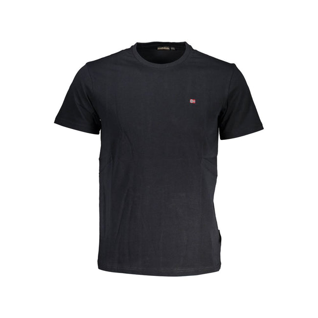 Napapijri Schwarzes Baumwoll-T-Shirt für Herren