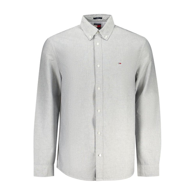 Tommy Hilfiger Graues Baumwollhemd