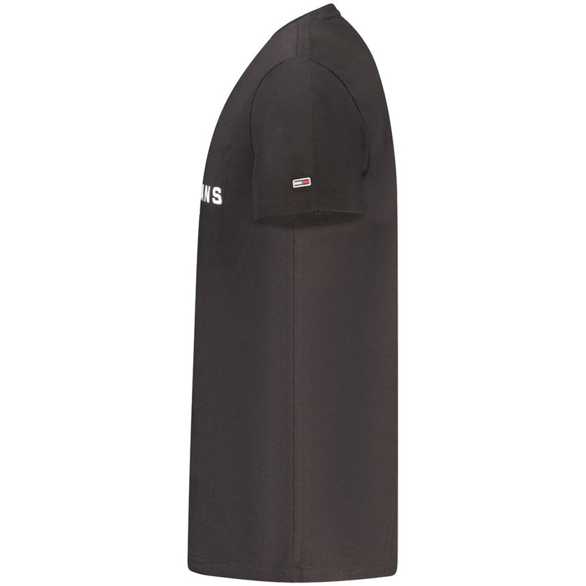 Tommy Hilfiger Schwarzes Baumwoll-T-Shirt für Herren