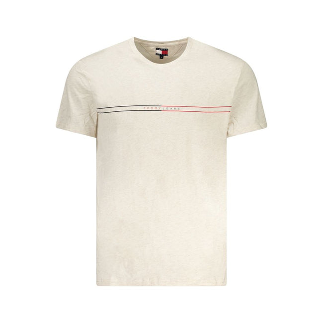 Tommy Hilfiger Beige Baumwoll-T-Shirt für Herren