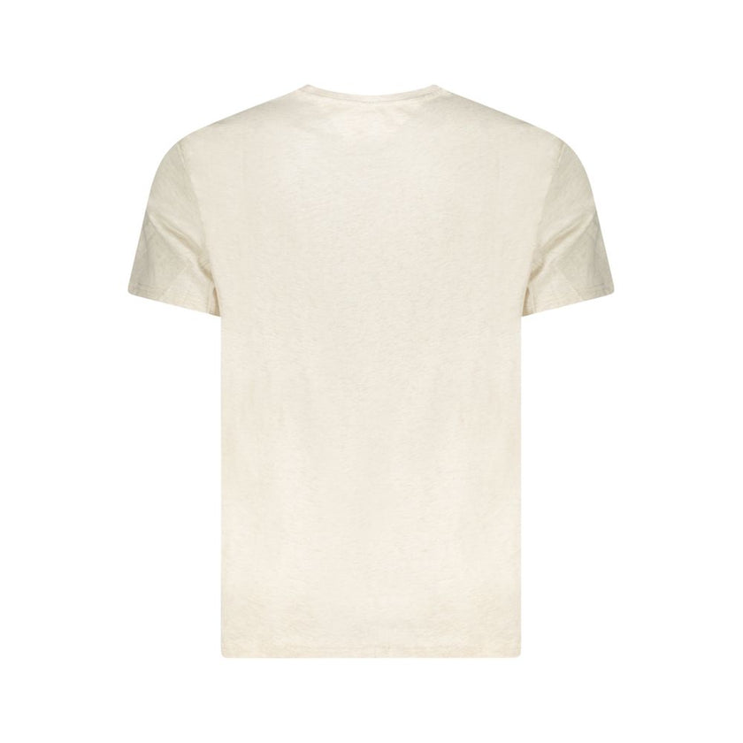 Tommy Hilfiger Beige Baumwoll-T-Shirt für Herren
