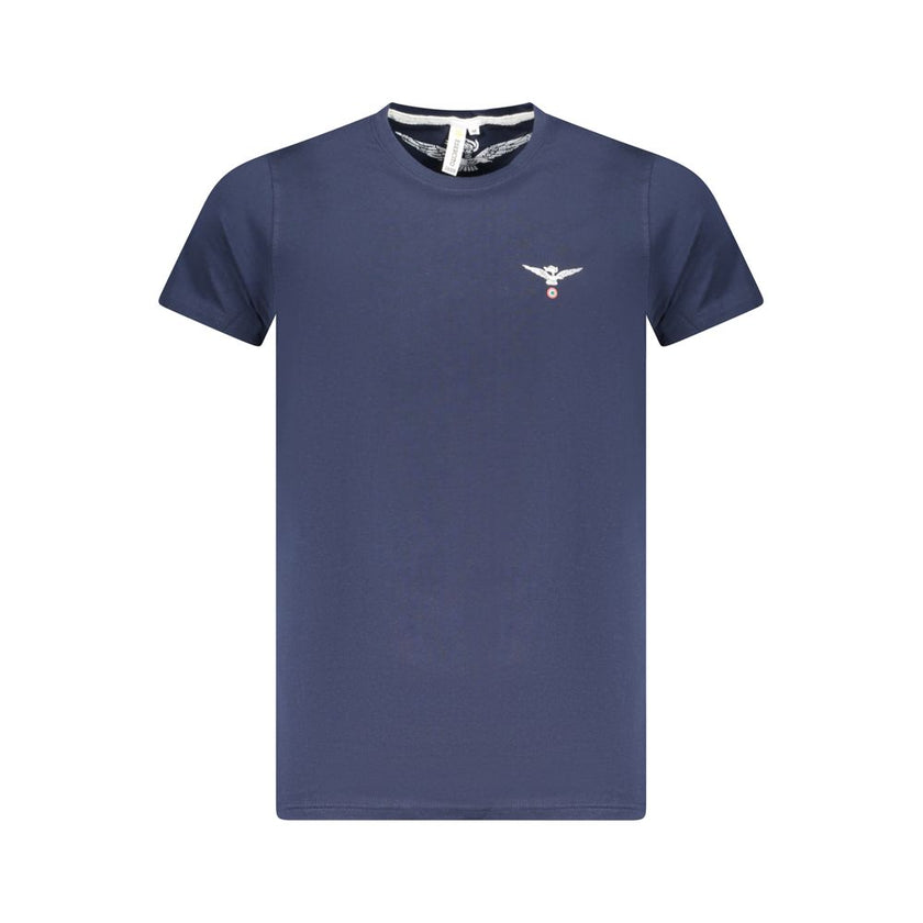 Accademia Militare Blu Baumwoll-T-Shirt für Herren