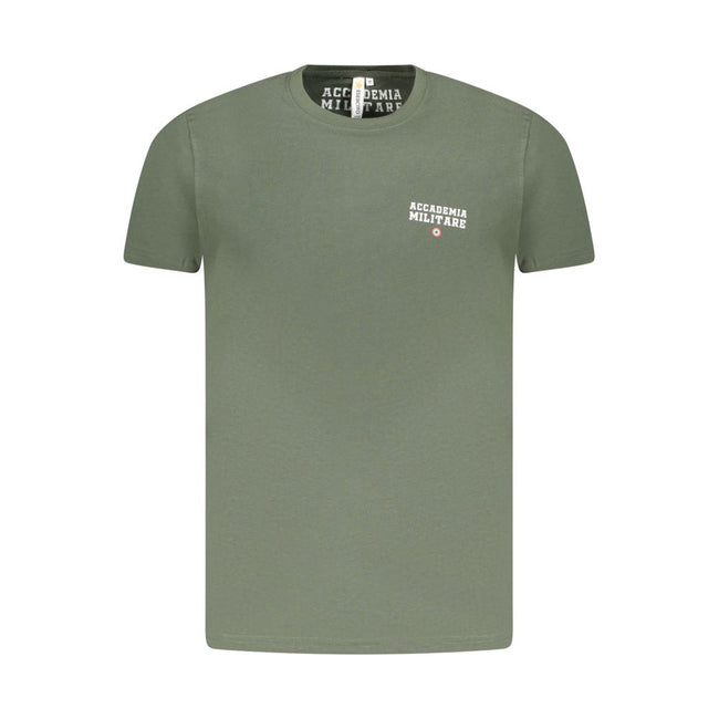 Accademia Militare Verde Baumwoll-T-Shirt für Herren