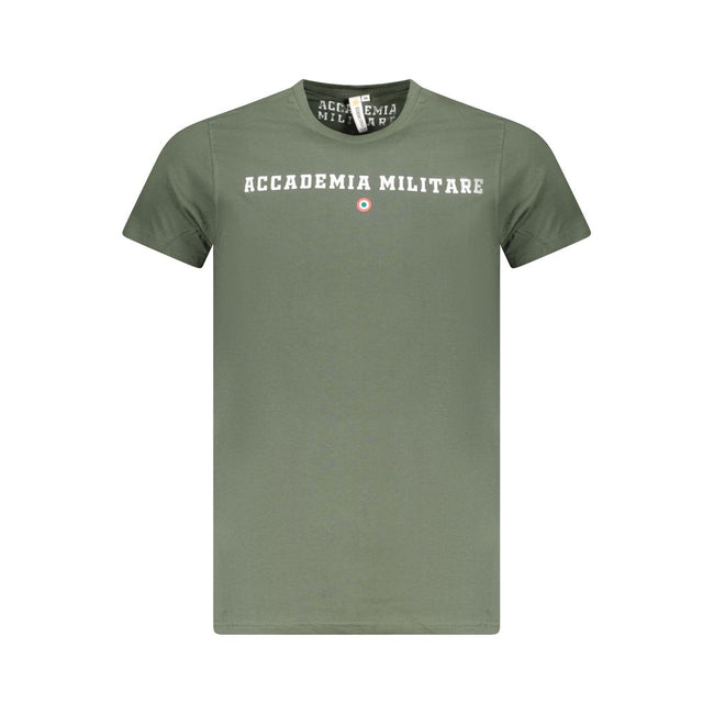Accademia Militare Verde Baumwoll-T-Shirt für Herren