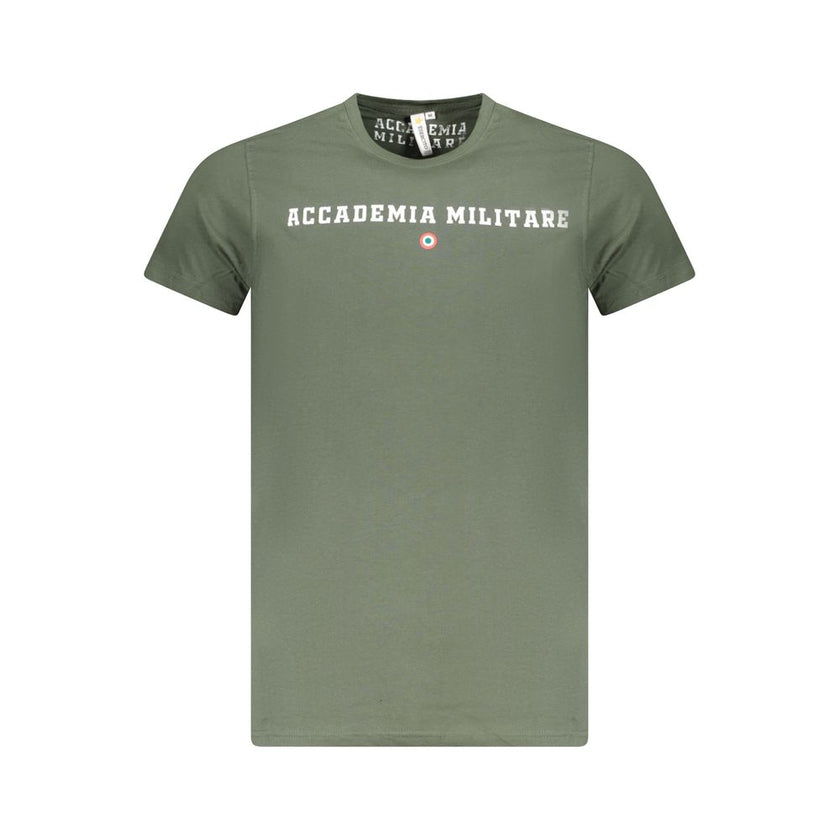 Accademia Militare Verde Baumwoll-T-Shirt für Herren