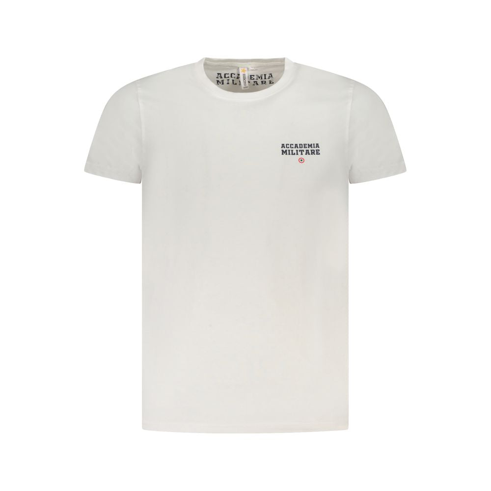 Accademia Militare Weißes Herren-T-Shirt aus Baumwolle