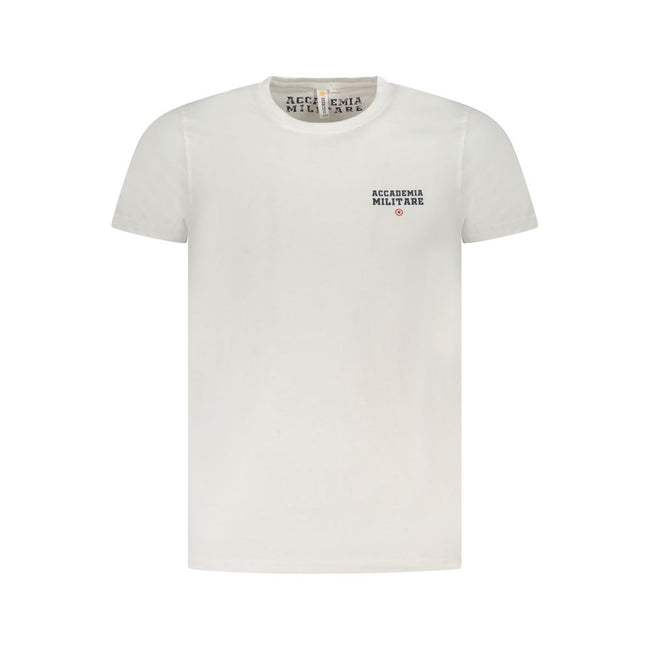 Accademia Militare Weißes Herren-T-Shirt aus Baumwolle